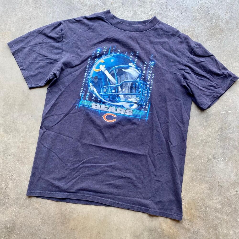 Y2K CHICAGO BEARS HELMET TEE‎  Graphic Large